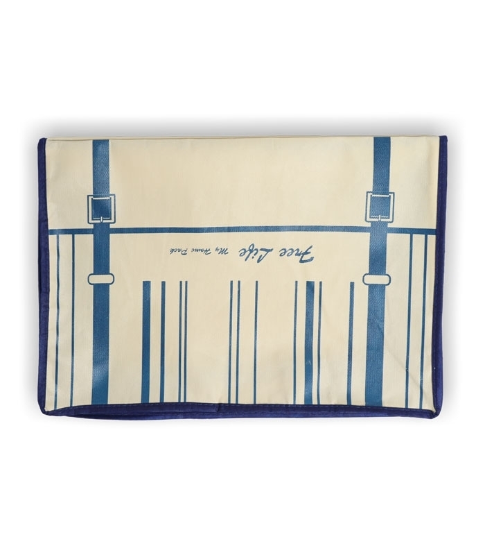 خرید عمده  کاور پتو و بالش ضد آب کد 375 طرح‌دار ابعاد 15×35×50 سانتی متر سایز S کرم آبی - بسته 12 عددی