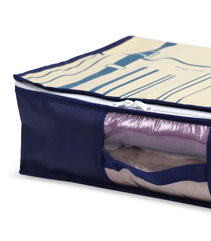 خرید عمده  کاور پتو و بالش ضد آب کد 375 طرح‌دار ابعاد 15×35×50 سانتی متر سایز S کرم آبی - بسته 12 عددی