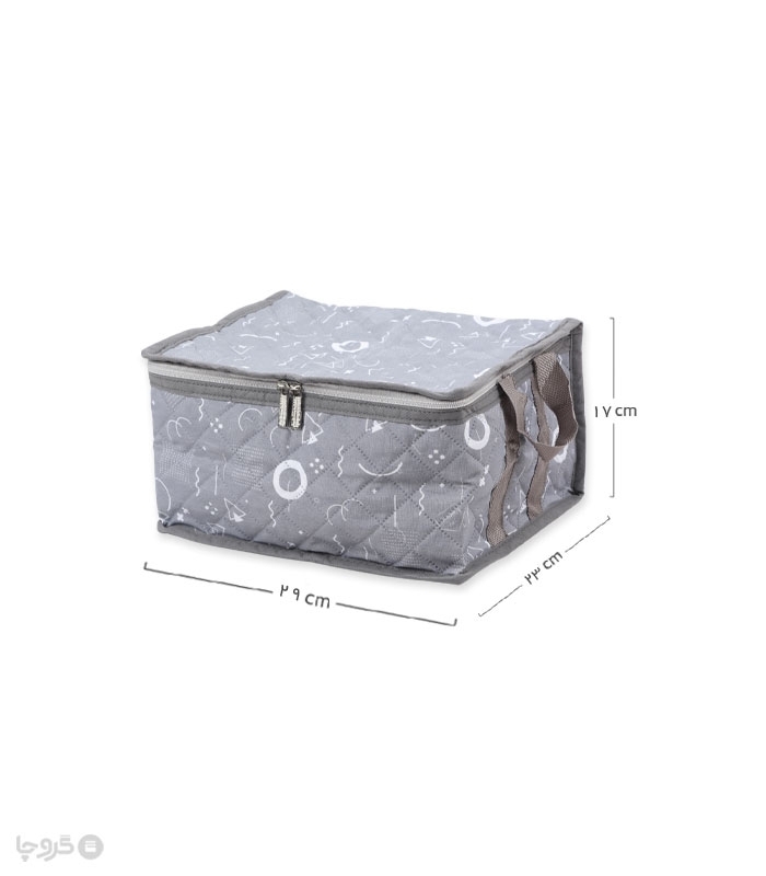 خرید عمده  بقچه ترگال زیپ دار کد 430 طرح هندسی - بسته 12 عددی