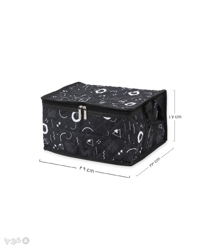 خرید عمده  بقچه ترگال زیپ دار کد 430 طرح هندسی - بسته 12 عددی