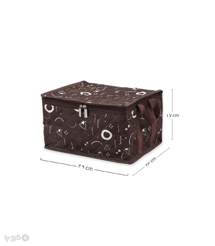 خرید عمده  بقچه ترگال زیپ دار کد 430 طرح هندسی - بسته 12 عددی