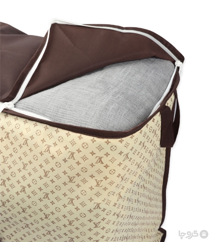 خرید عمده  بقچه پنجره دار ضد آب طرح LV کد 392 ابعاد27×47×49 سانتی متر - بسته 12 عددی