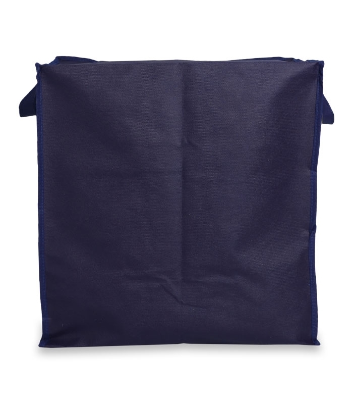 خرید عمده  کاور پتو و بالش طرح بارکد پنجره دار ضد آب کد 340 ابعاد 51 در 46 سانتی متر کرم آبی - بسته 12 عددی