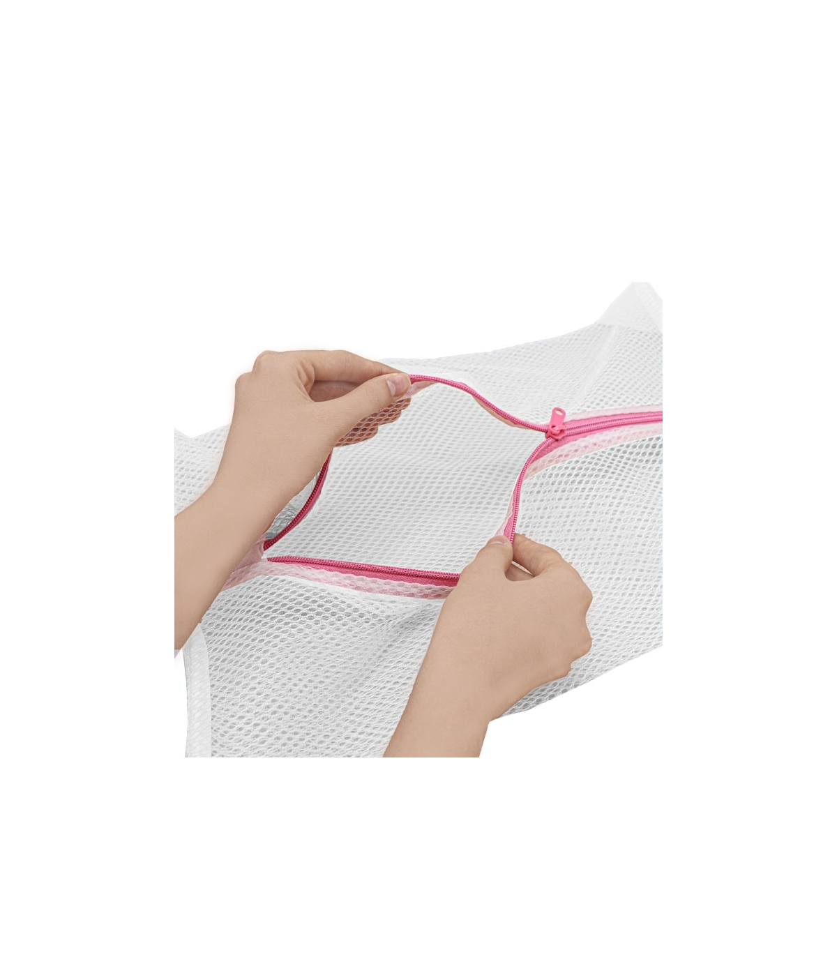 خرید عمده  توری محافظ لباسشویی کد 342 ابعاد 32 در 46 سانتی متر زیپ دار - بسته 12 عددی