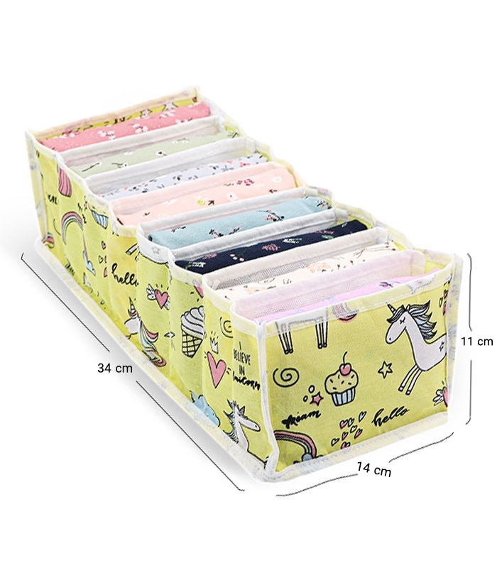 خرید عمده  نظم دهنده کشو کد 386 طرح تکشاخ ابعاد 11×14×34 سانتی متر - 8 جیب - بسته 12 عددی