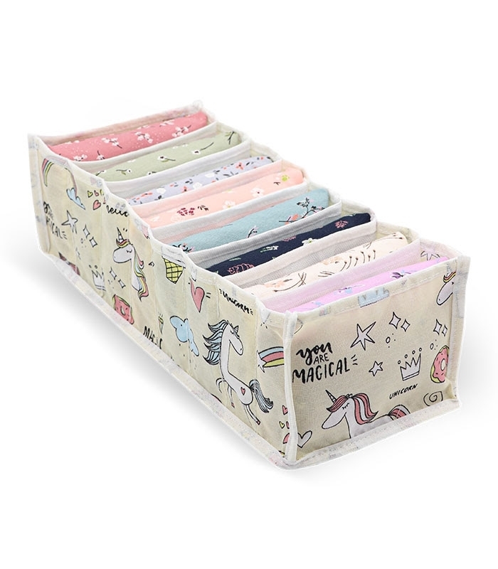 خرید عمده  نظم دهنده کشو کد 386 طرح تکشاخ ابعاد 11×14×34 سانتی متر - 8 جیب - بسته 12 عددی