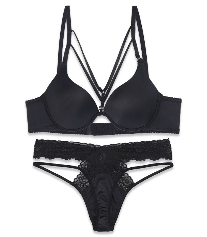 خرید عمده پک ست شورت و سوتین دکلته کاپدار جک دار فنردار اما کد 6030 - بسته 4 عددی