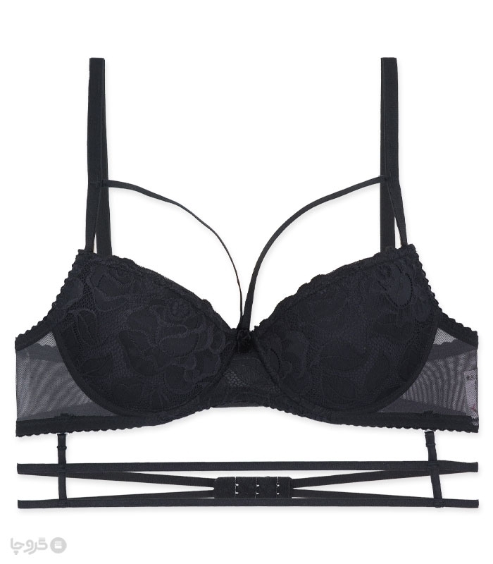 پک ست شورت و سوتین دکلته کاپدار فنردار تور و دانتل اما کد 3024 - بسته 5 عددی