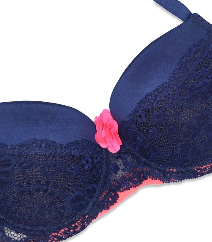 پک ست شورت و سوتین کاپدار دانتل فنردار اما کد 4386 - بسته 4 عددی