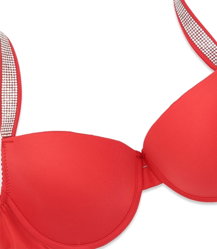 پک ست شورت و سوتین کاپدار فنردار نگین دار اما کد 3060 - بسته 5 عددی