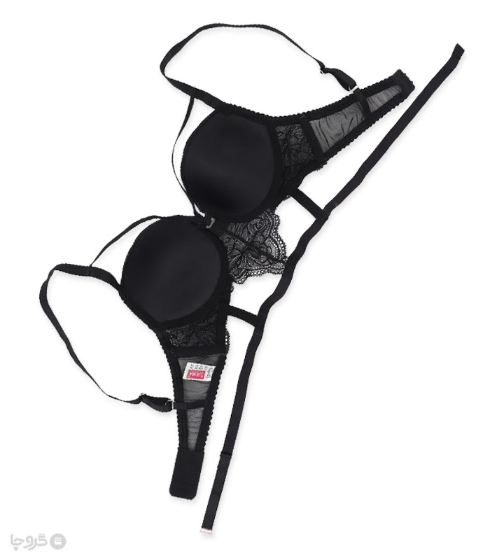 پک ست شورت و سوتین کاپدار تور و دانتل فنردار هارنس اما کد 3048 - بسته 5 عددی