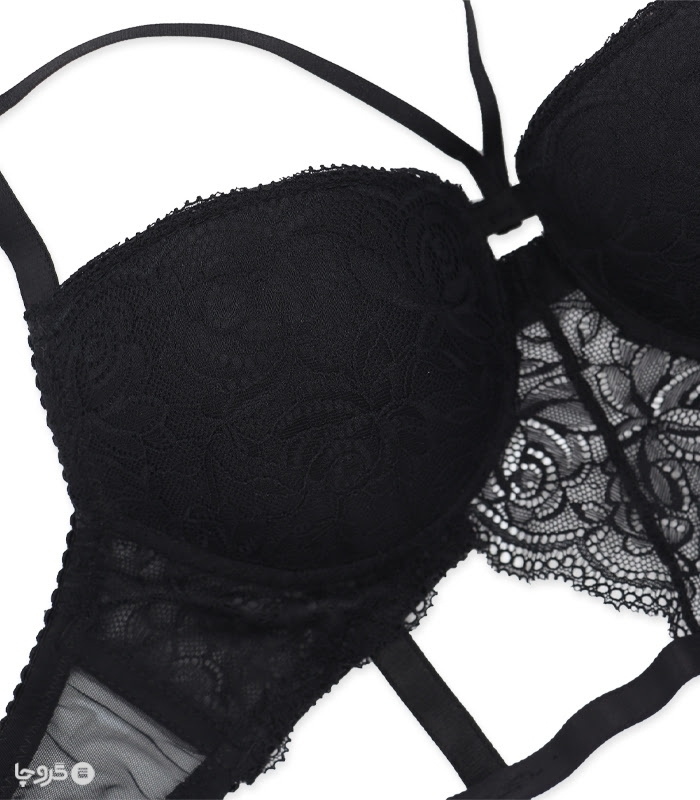 پک ست شورت و سوتین کاپدار تور و دانتل فنردار هارنس اما کد 3048 - بسته 5 عددی