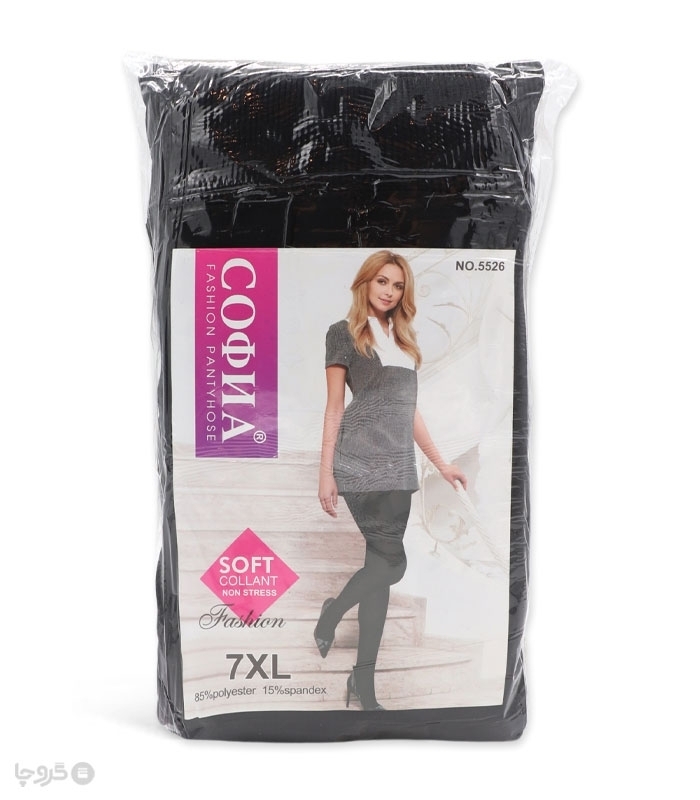 خرید عمده  پک جوراب شلواری تو کرکی ضخیم کد 5526 مشکی - بسته 12 عددی