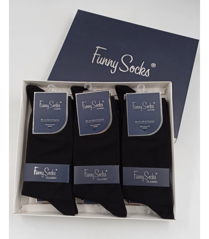 خرید عمده پک جوراب ساقدار مردانه Funny Socks فانی ساکس کد 65100 - جعبه 12 عددی