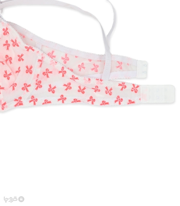 پک ست شورت و سوتین توری فنردار ژوبین کد 1404 طرح پاپیون مخمل - بسته 4 عددی