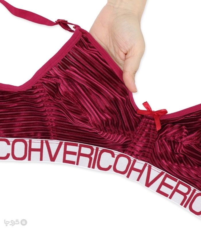 پک ست شورت و سوتین مخمل بدون فنر ژوبین کد 2012 - بسته 4 عددی