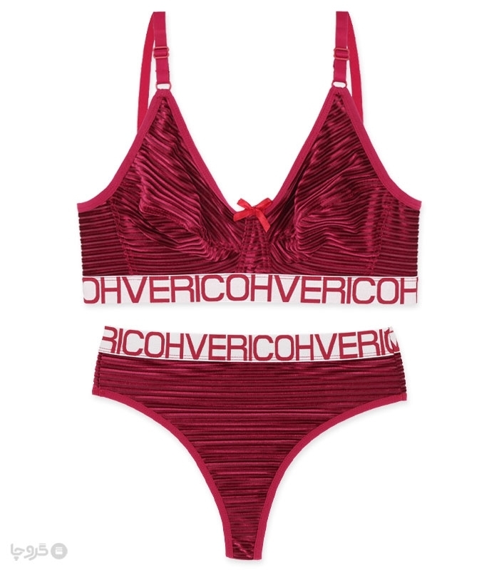 پک ست شورت و سوتین مخمل بدون فنر ژوبین کد 2012 - بسته 4 عددی