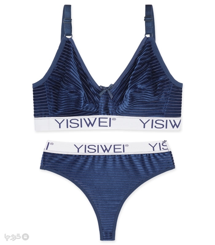 پک ست شورت و سوتین مخمل بدون فنر ژوبین کد 2012 - بسته 4 عددی