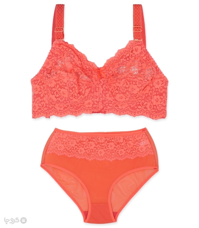 پک ست شورت و سوتین مینی مایزر گیپور بدون فنر ژوبین کد 2034 - بسته 4 عددی