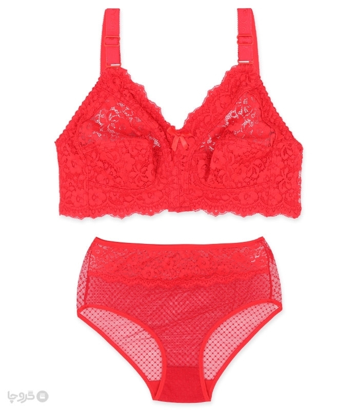 پک ست شورت و سوتین مینی مایزر گیپور بدون فنر ژوبین کد 2034 - بسته 4 عددی