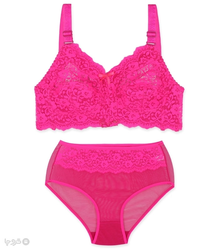 پک ست شورت و سوتین مینی مایزر گیپور بدون فنر ژوبین کد 2034 - بسته 4 عددی