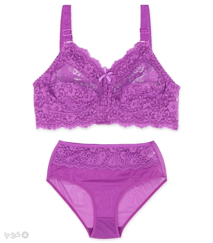 پک ست شورت و سوتین مینی مایزر گیپور بدون فنر ژوبین کد 2034 - بسته 4 عددی