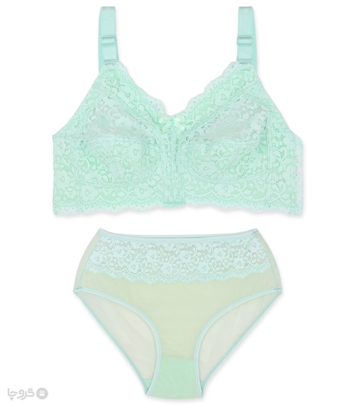 پک ست شورت و سوتین مینی مایزر گیپور بدون فنر ژوبین کد 2034 - بسته 4 عددی