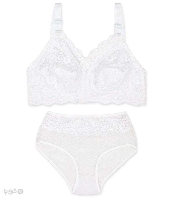 پک ست شورت و سوتین مینی مایزر گیپور بدون فنر ژوبین کد 2034 - بسته 4 عددی