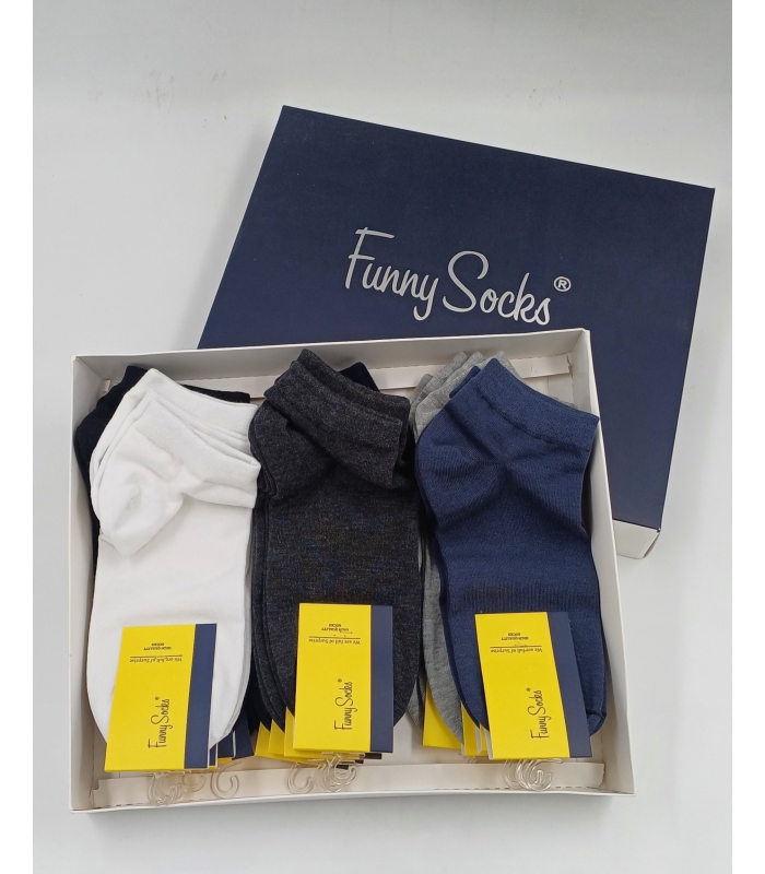 خرید عمده پک جوراب مچی مردانه Funny Socks فانی ساکس کد 85102 - جعبه 12 عددی