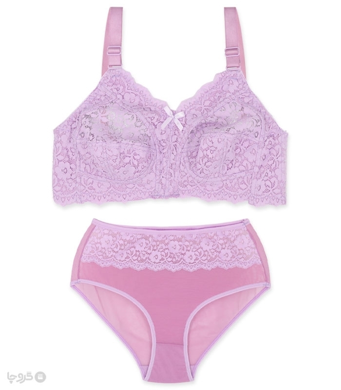 پک ست شورت و سوتین مینی مایزر گیپور بدون فنر ژوبین کد 2034 - بسته 4 عددی