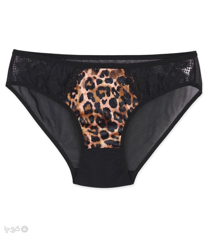 پک ست شورت و سوتین تور و مخمل فنردار ژوبین کد 55 طرح پوست ماری - بسته 4 عددی