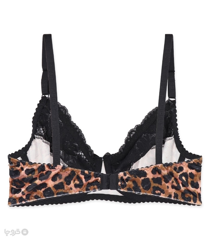 پک ست شورت و سوتین تور و مخمل فنردار ژوبین کد 55 طرح پوست ماری - بسته 4 عددی