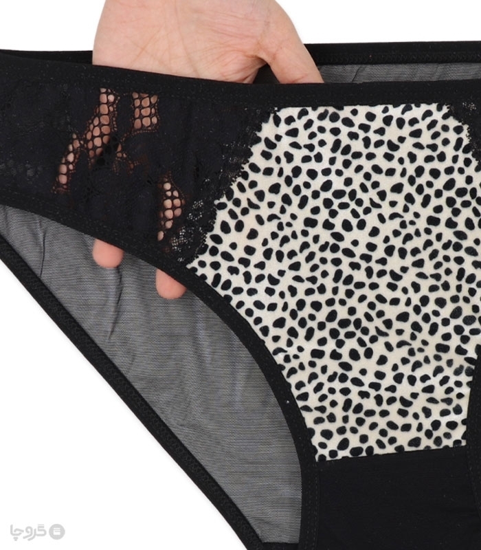 پک ست شورت و سوتین تور و مخمل فنردار ژوبین کد 55 طرح سنگی - بسته 4 عددی