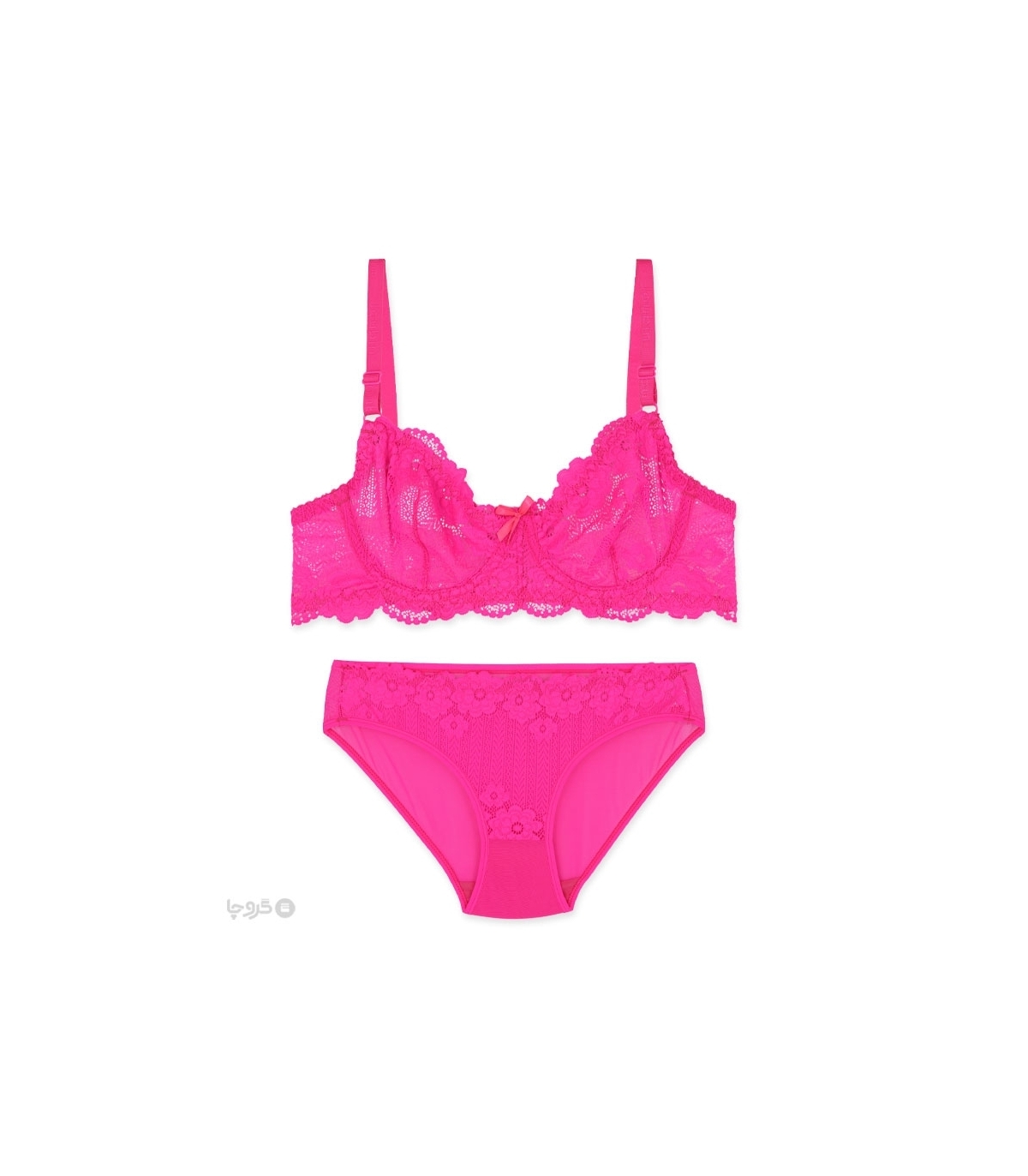 پک ست شورت و سوتین تور و گیپور فنردار ژوبین کد 111 - بسته 4 عددی