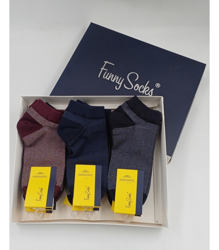 خرید عمده پک جوراب مچی مردانه Funny Socks فانی ساکس کد 85112 - جعبه 12 عددی