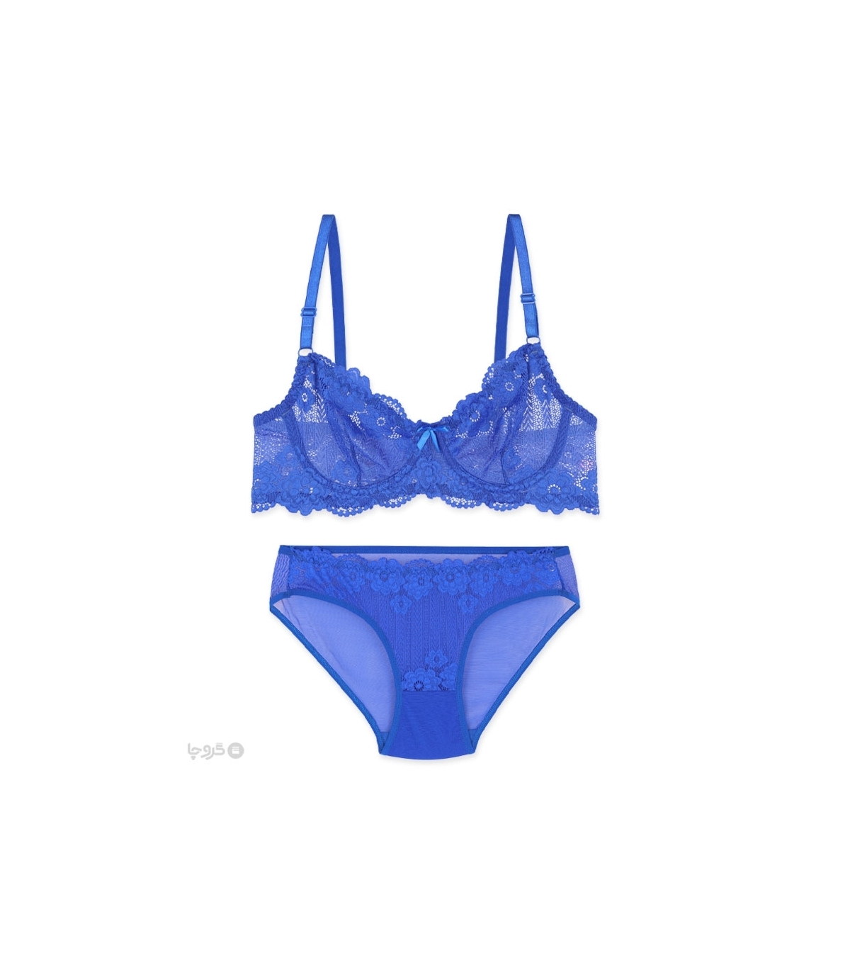 پک ست شورت و سوتین تور و گیپور فنردار ژوبین کد 111 - بسته 4 عددی