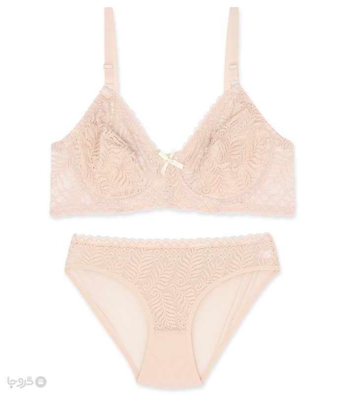 پک ست شورت و سوتین دانتل فنردار ژوبین کد 115  - بسته 4 عددی