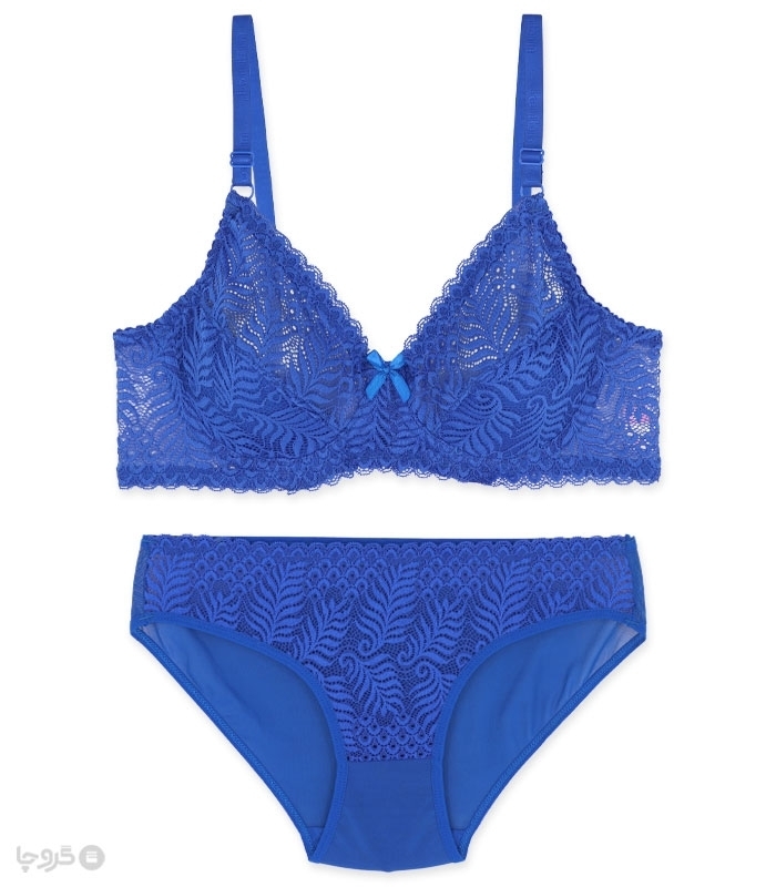 پک ست شورت و سوتین دانتل فنردار ژوبین کد 115  - بسته 4 عددی