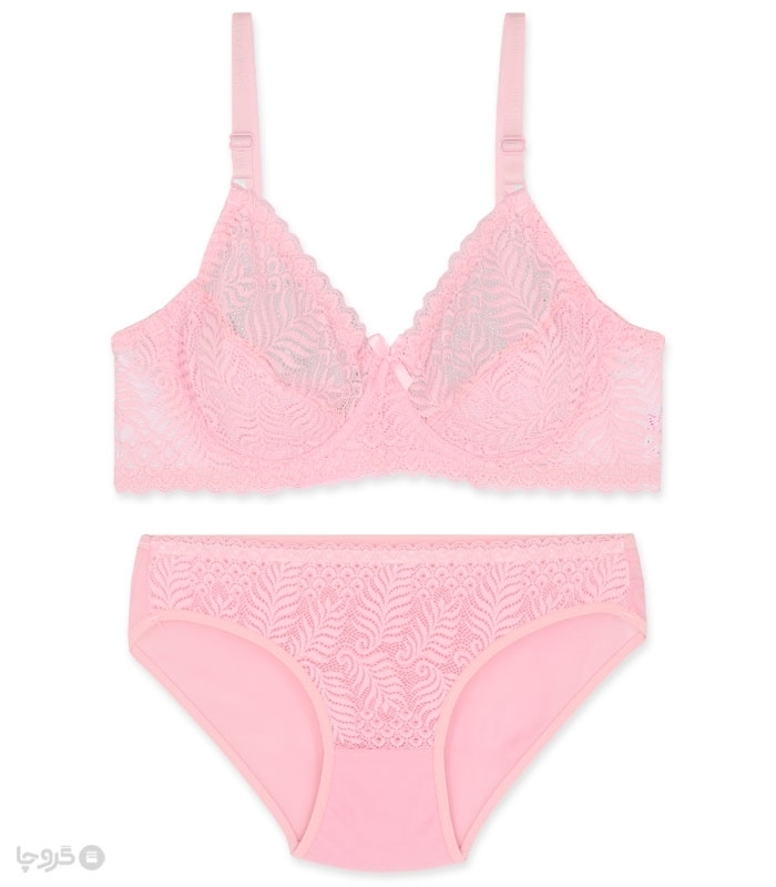 پک ست شورت و سوتین دانتل فنردار ژوبین کد 115  - بسته 4 عددی