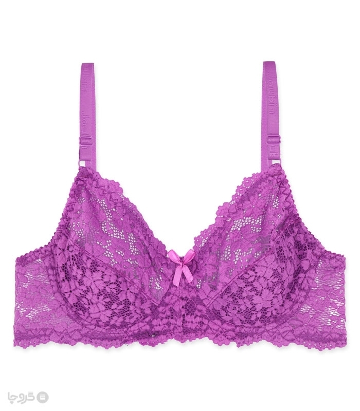 پک ست شورت و سوتین توری فنردار ژوبین کد 125 طرح گلدوزی - بسته 4 عددی