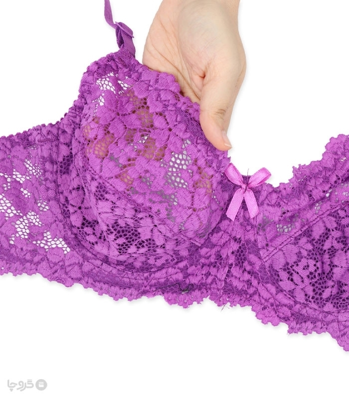 پک ست شورت و سوتین توری فنردار ژوبین کد 125 طرح گلدوزی - بسته 4 عددی