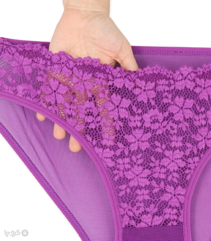 پک ست شورت و سوتین توری فنردار ژوبین کد 125 طرح گلدوزی - بسته 4 عددی