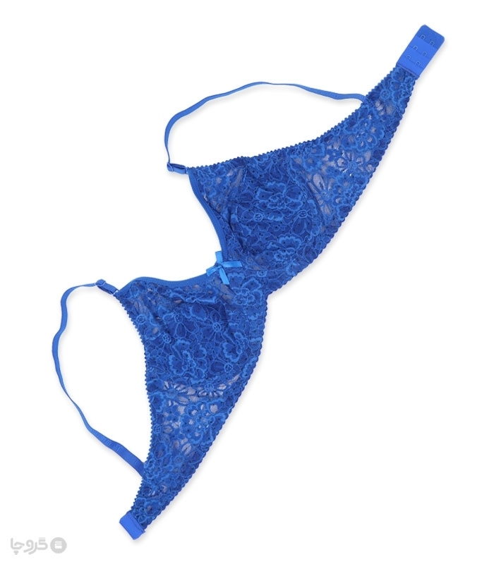 خرید عمده پک ست شورت و سوتین توری فنردار ژوبین کد 203 طرح گل و خالخالی - بسته 4 عددی