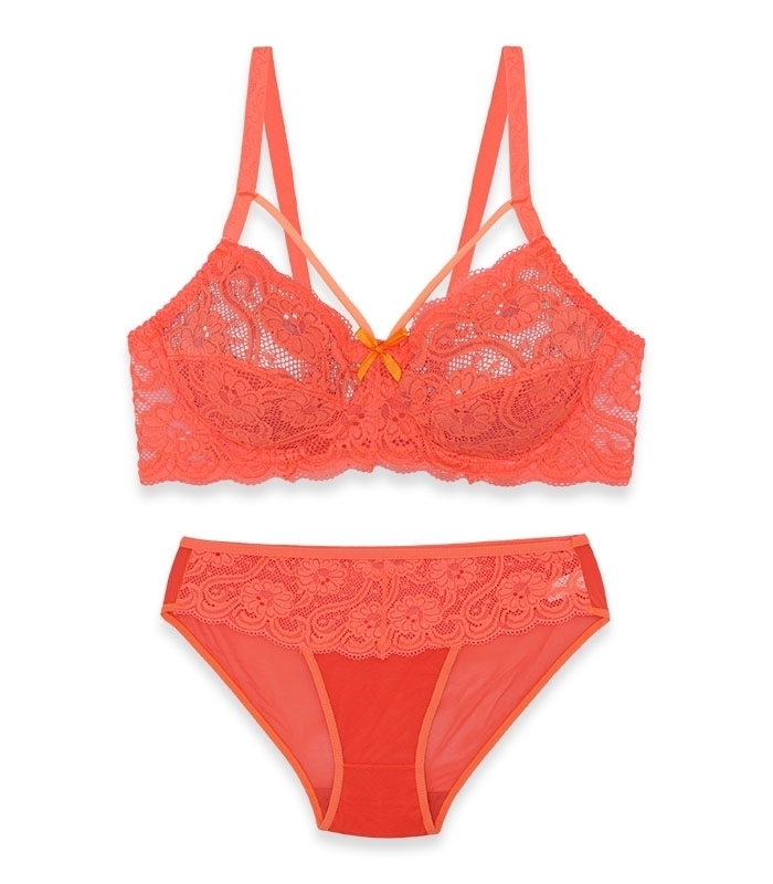 پک ست شورت و سوتین دانتل فنردار هارنس ژوبین کد 711 - بسته 4 عددی