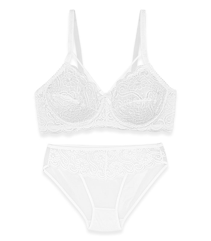 پک ست شورت و سوتین دانتل فنردار هارنس ژوبین کد 711 - بسته 4 عددی