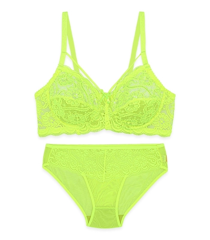 پک ست شورت و سوتین دانتل فنردار هارنس ژوبین کد 711 - بسته 4 عددی