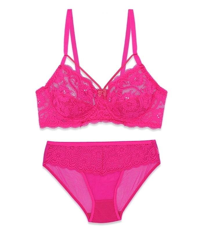 پک ست شورت و سوتین دانتل فنردار هارنس ژوبین کد 711 - بسته 4 عددی