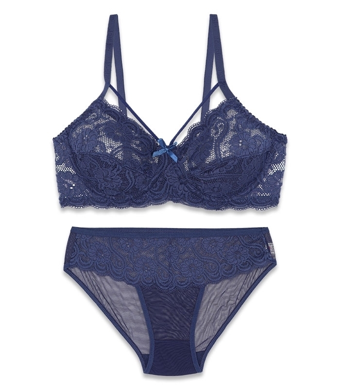 پک ست شورت و سوتین دانتل فنردار هارنس ژوبین کد 711 - بسته 4 عددی