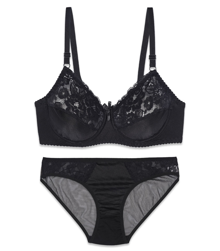 خرید عمده پک ست شورت و سوتین استرچ و دانتل فنردار ژوبین کد 888  - بسته 4 عددی