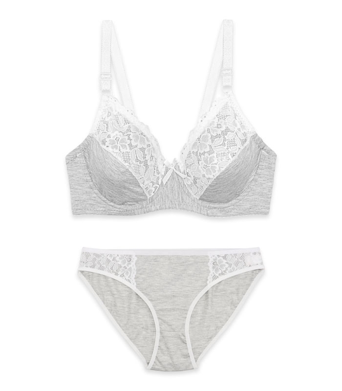 پک ست شورت و سوتین گیپور فنردار ژوبین کد 1088 - بسته 4 عددی